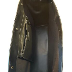 Full Leather Spacious Tote Y*SL